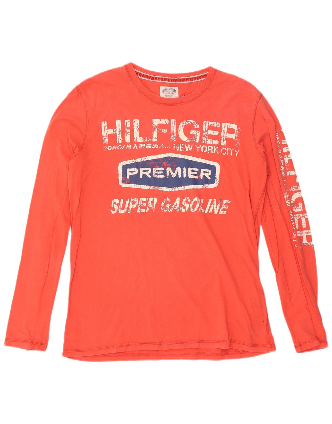 Tommy Hilfiger Uomo Graphic Top Manica Lunga XL Rosso Cotone
