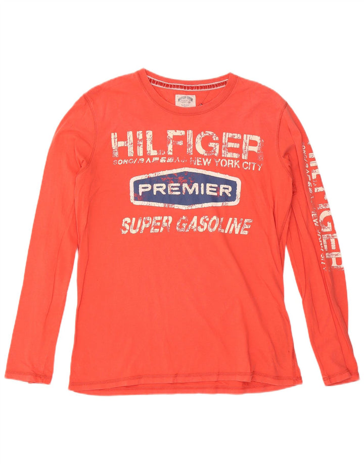 Tommy Hilfiger Uomo Graphic Top Manica Lunga XL Rosso Cotone