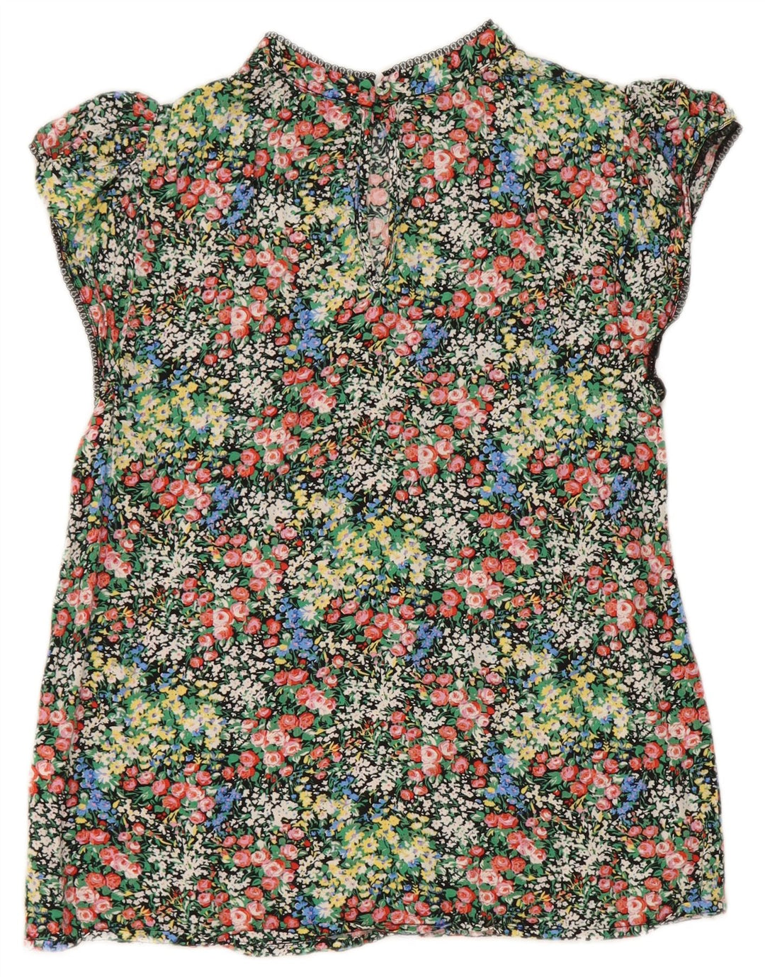 T-shirt da donna Oasis Top UK 8 piccola viscosa floreale multicolore