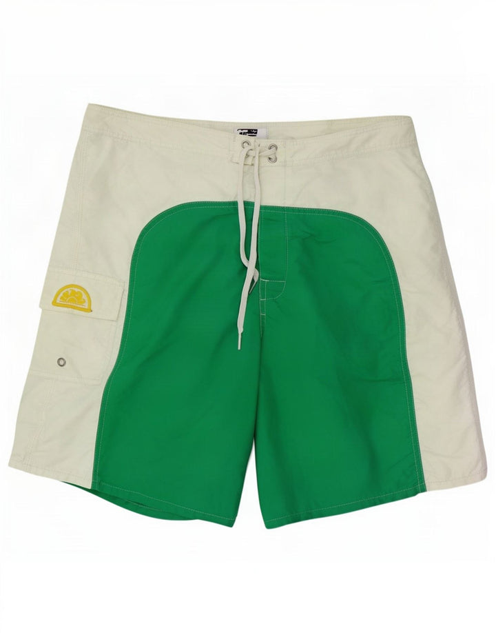 Pantaloncini da bagno da uomo Sundek verde medio color block