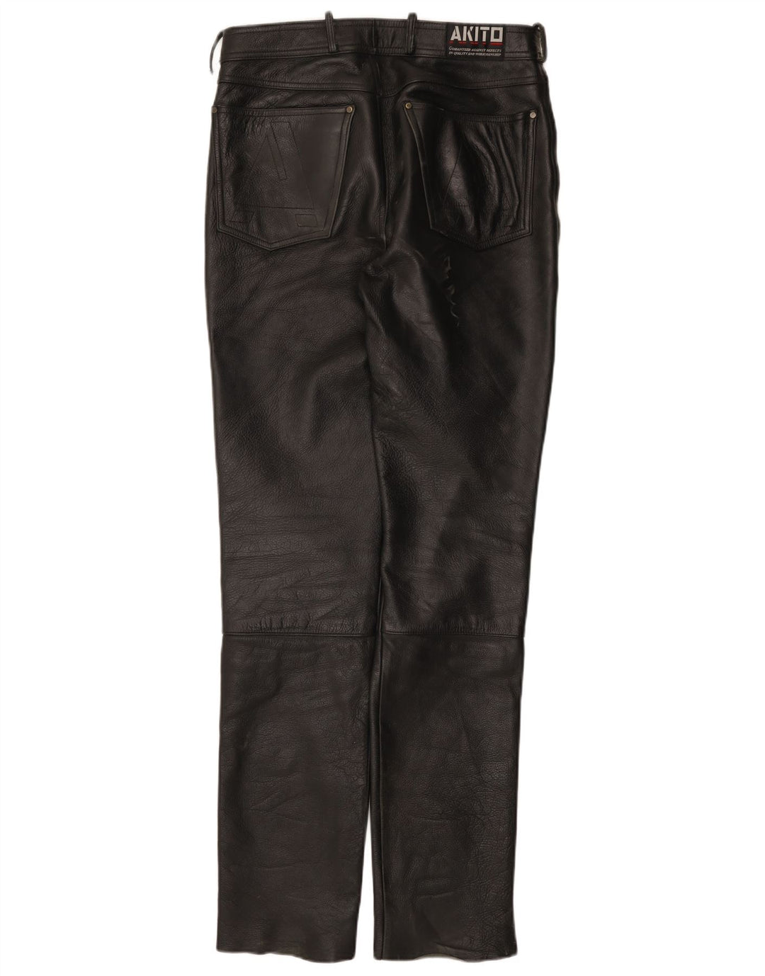 Pantaloni in pelle slim da uomo Akito W32 L34 Pelle nera