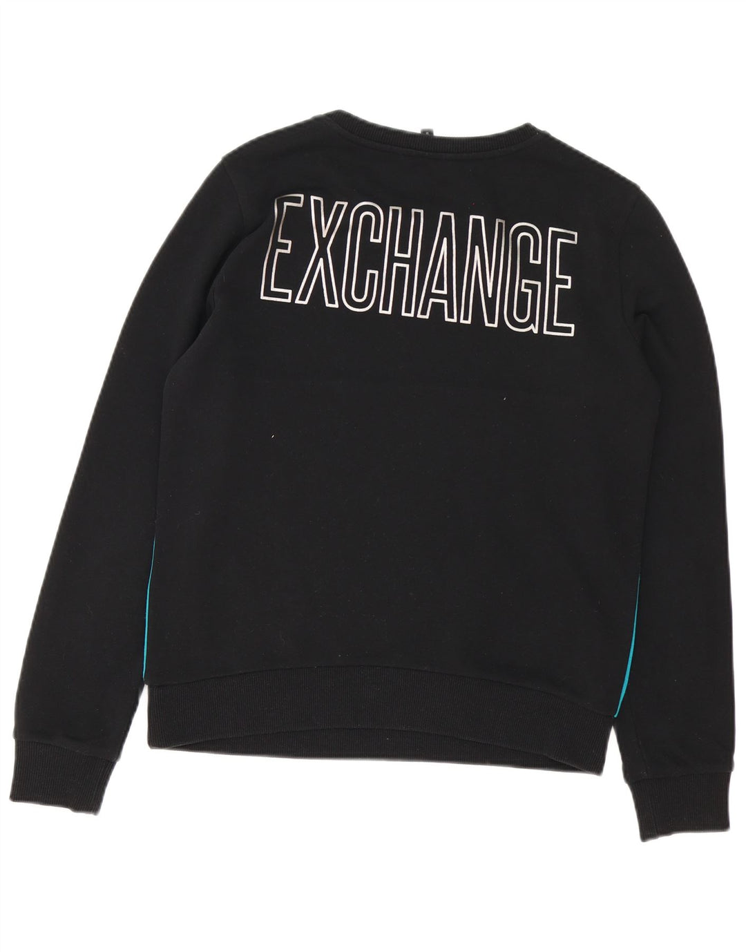 Armani Exchange Uomo Felpa grafica Maglione Medium Black Colourblock
