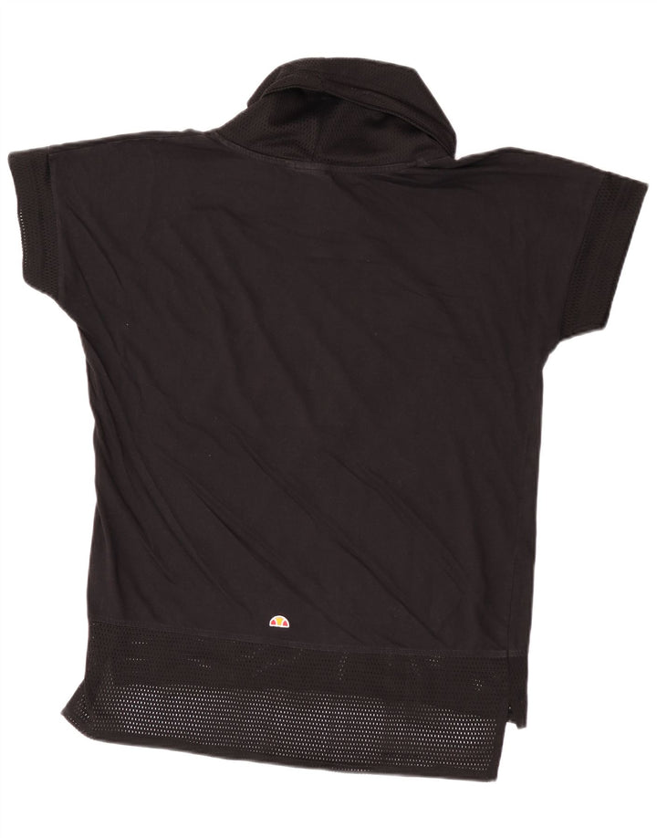 T-shirt grafica da donna Ellesse Top UK 14 cotone nero medio
