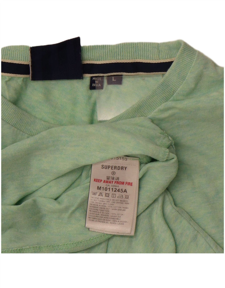 T-shirt da uomo Superdry Top grande in cotone verde