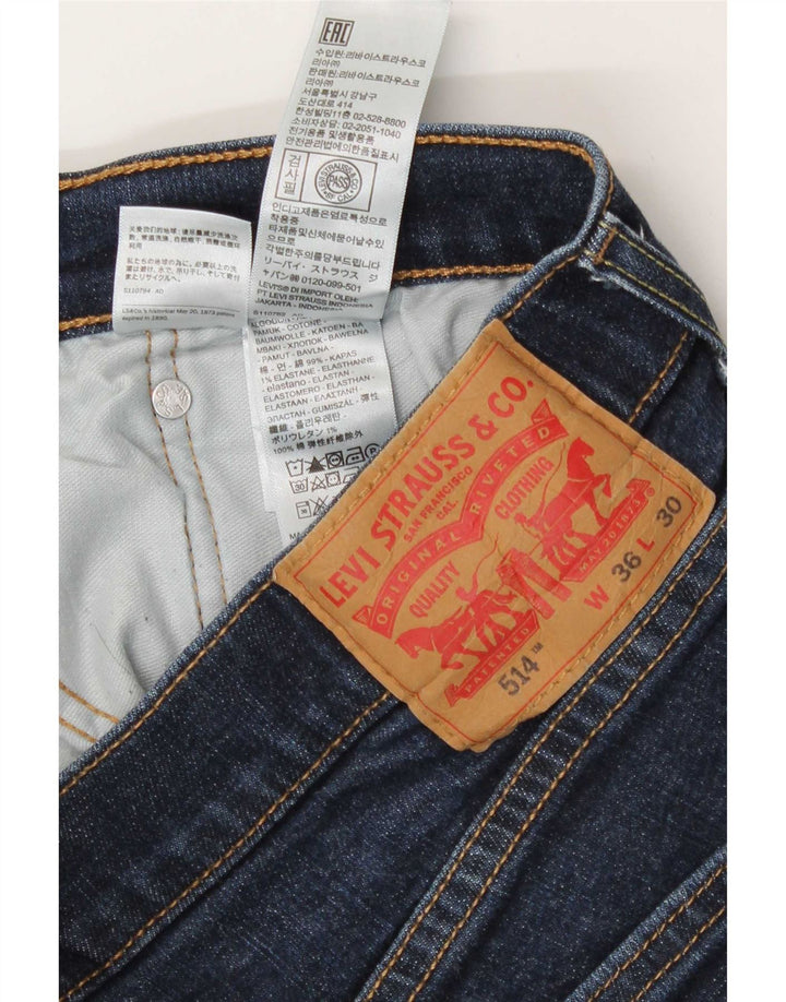 Levi's Uomo 514 Jeans dritti W36 L30 Cotone blu navy