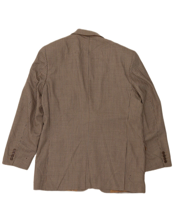 Giacca blazer lunga da uomo Marks & Spencer UK 42 grande pied de poule beige
