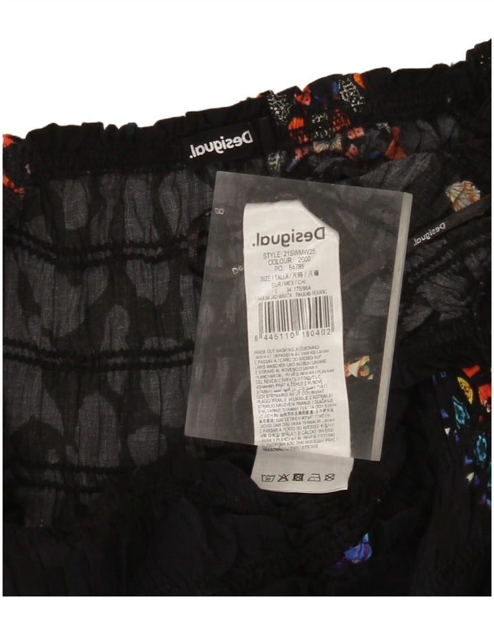 DESIGUAL Tuta da donna senza maniche con grafica UK 14 Grande floreale nero