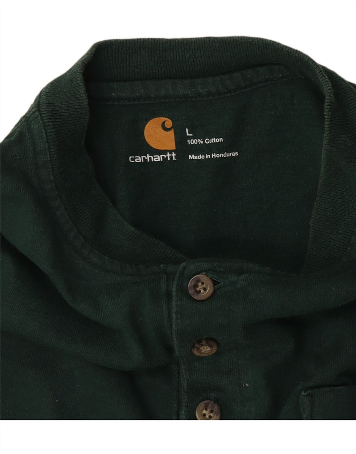 Carhartt Top da uomo a manica lunga grande in cotone verde