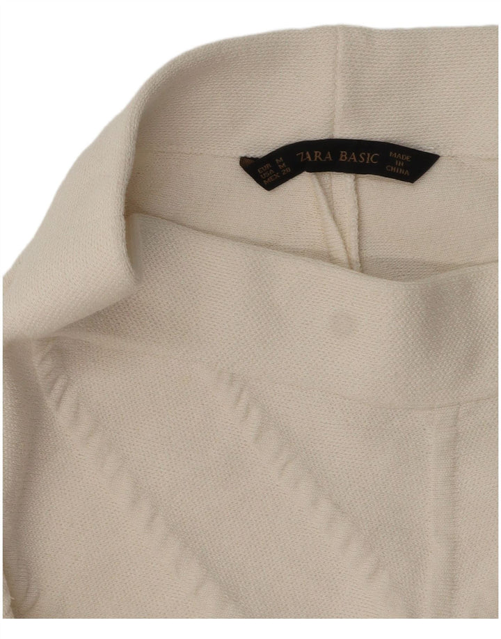 Gonna a trapezio in maglia da donna Zara media W28 bianco sporco