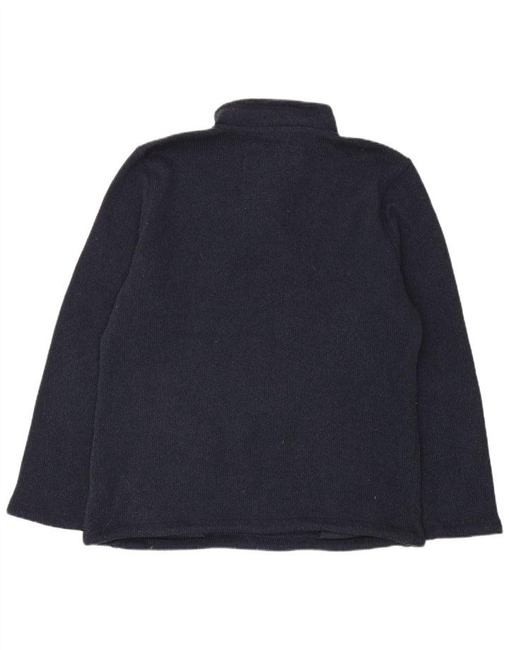 Maglione da uomo con collo a bottoni Weird Fish, grande poliestere blu navy
