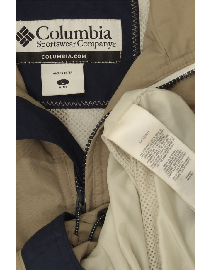 Giacca antipioggia da uomo Columbia UK 40 grande nylon kaki