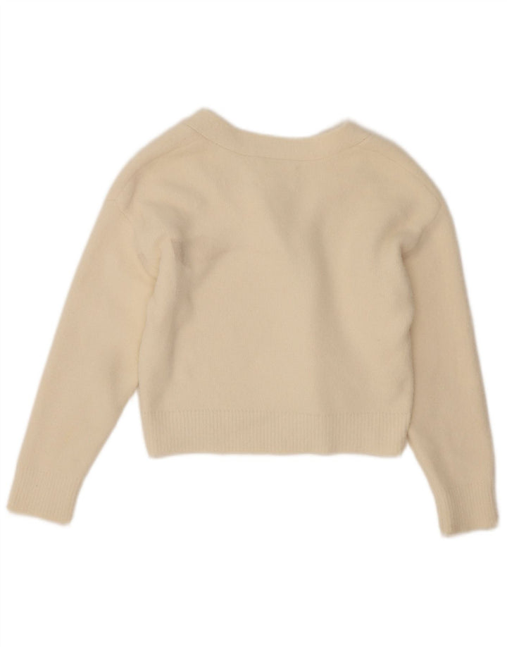 Maglione cardigan per ragazze Zara 7-8 anni bianco sporco