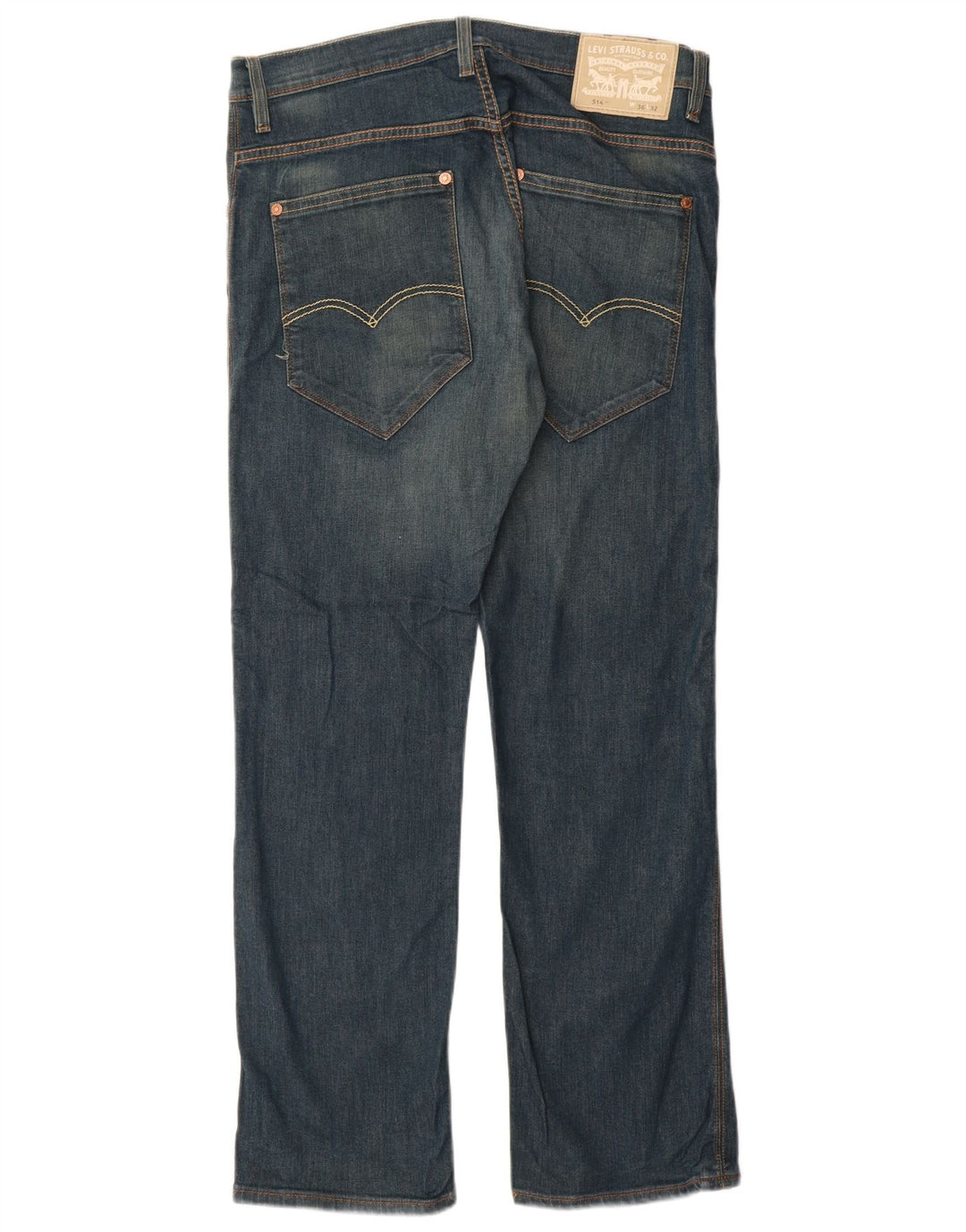 Levi's Uomo 514 Jeans dritti W36 L32 Cotone Blu