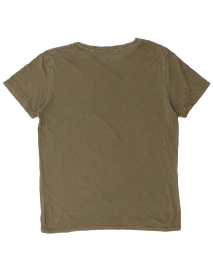 T-shirt da uomo Jack & Jones Top grande in cotone kaki
