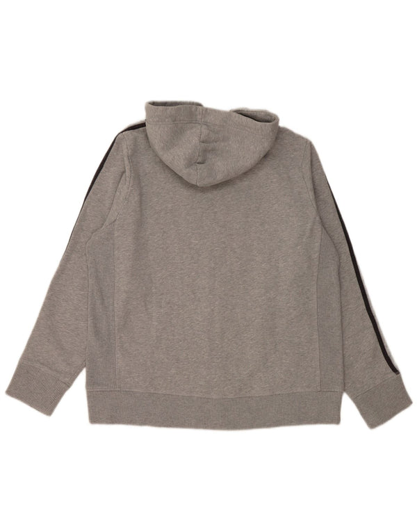 Maglione con cappuccio e zip da donna Converse UK 18 XL Cotone chiazzato grigio