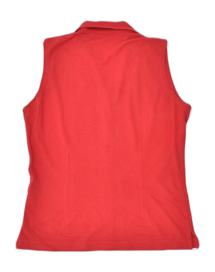 CHERVO Womens Sleeveless Shirt IT 48 XL Red Cotton | Vintage | Thrift | Second-Hand | Used Clothing | Messina Hembry 