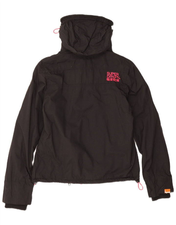 Giacca a vento grafica da donna Superdry UK 14 media nera
