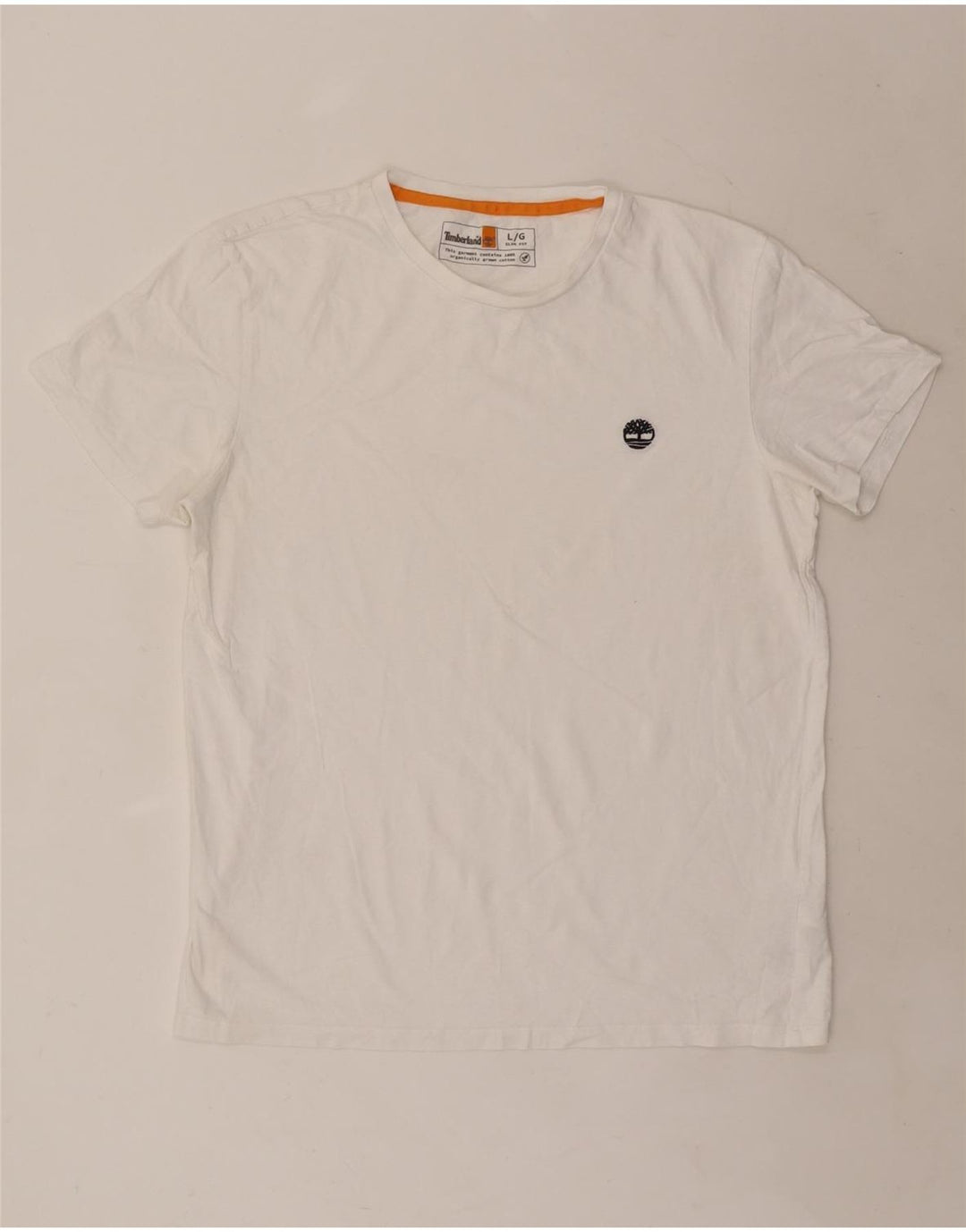 T-shirt da uomo slim fit Timberland Top grande in cotone bianco