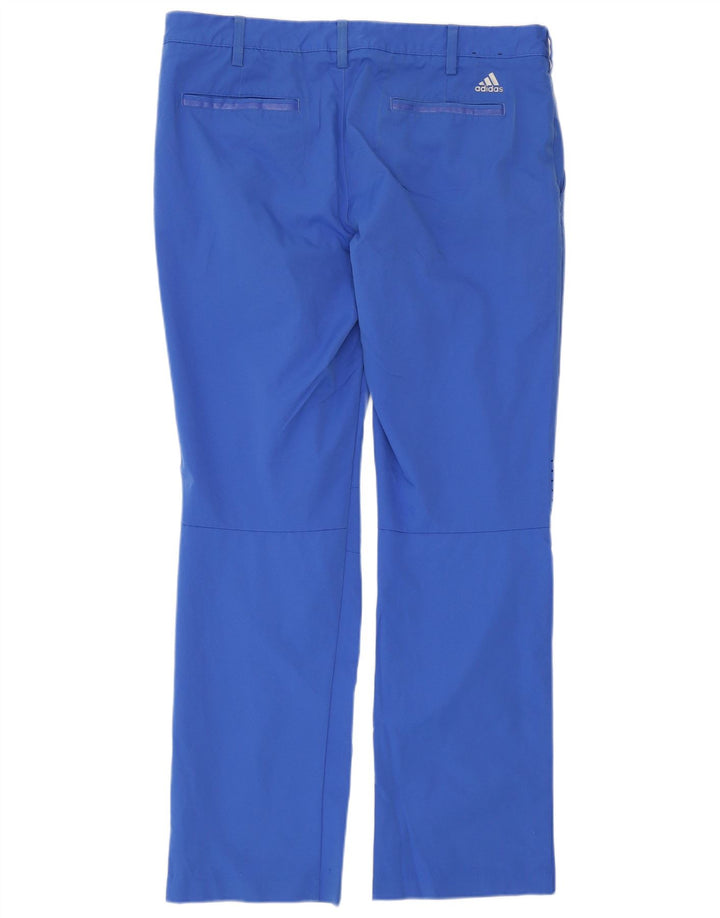 Pantaloni chino dritti da uomo ADIDAS W36 L32 poliestere blu