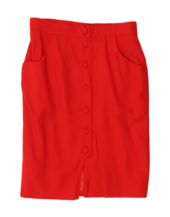 VINTAGE Womens 2 Button 2 Piece Skirt Set UK 14 Medium W28 Red Vintage Vintage and Second-Hand Vintage from Messina Hembry 
