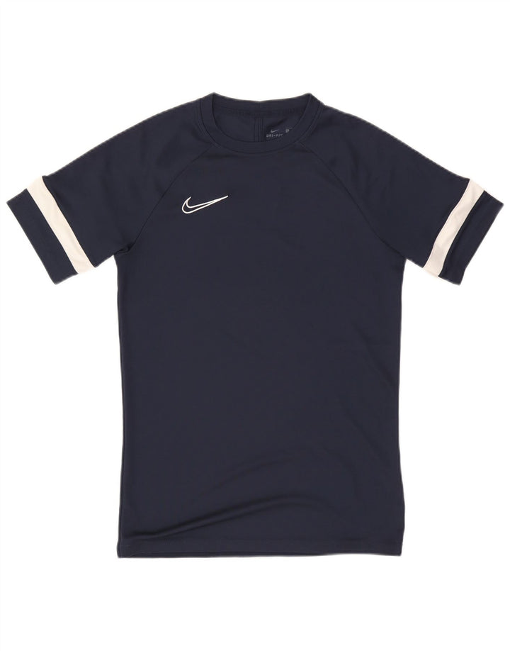 T-shirt Nike Dri Fit da uomo, piccola, color block blu navy