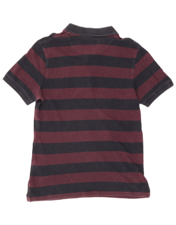 Polo da uomo Lyle & Scott in cotone a righe viola medio