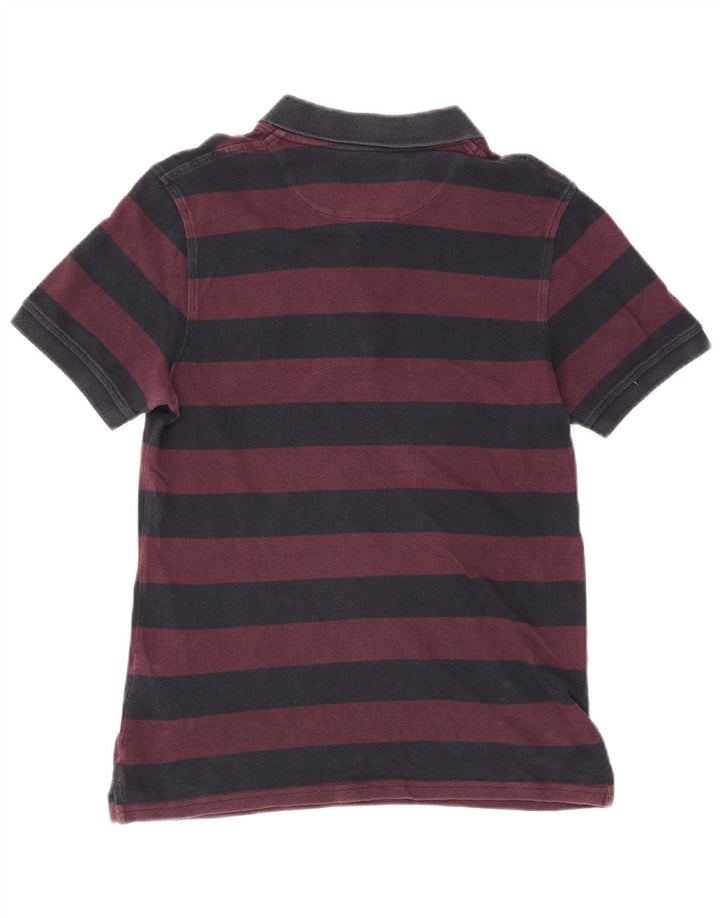 Polo da uomo Lyle & Scott in cotone a righe viola medio