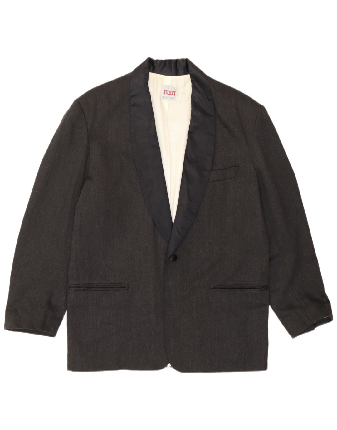 Giacca blazer da uomo a 1 bottone Sisley UK 38 Poliestere grigio medio