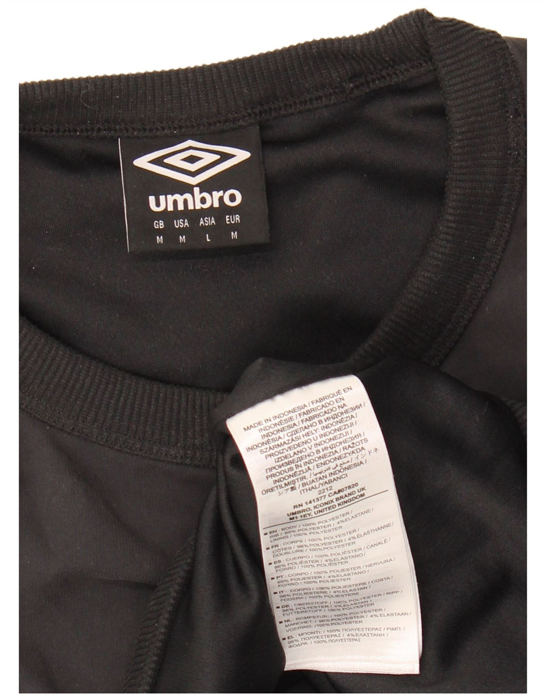 UMBRO Mens Graphic Sweatshirt Jumper Medium Black Polyester