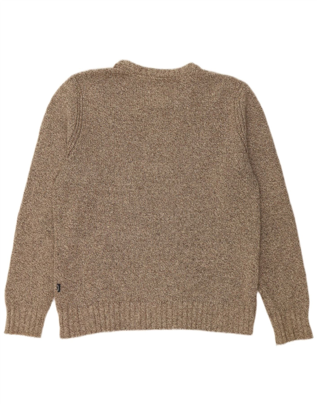 Maglione maglione girocollo da uomo Fat Face Lana screziata grigio medio