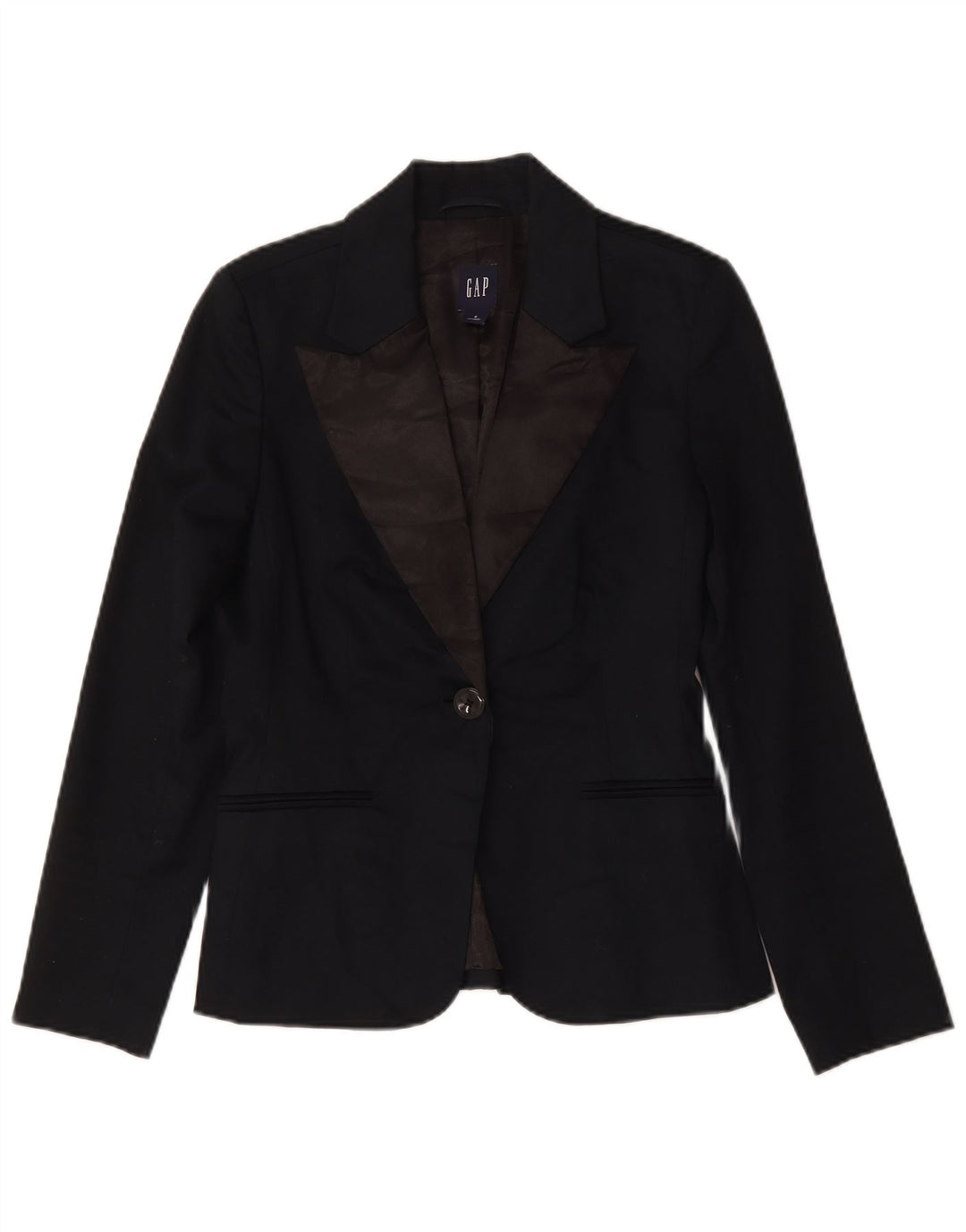 Giacca blazer da donna a 1 bottone Gap US 6 cotone medio blu navy