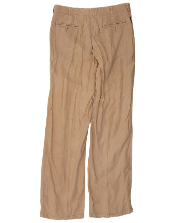 Pantaloni da abito larghi da uomo Armani W40 L34 Beige