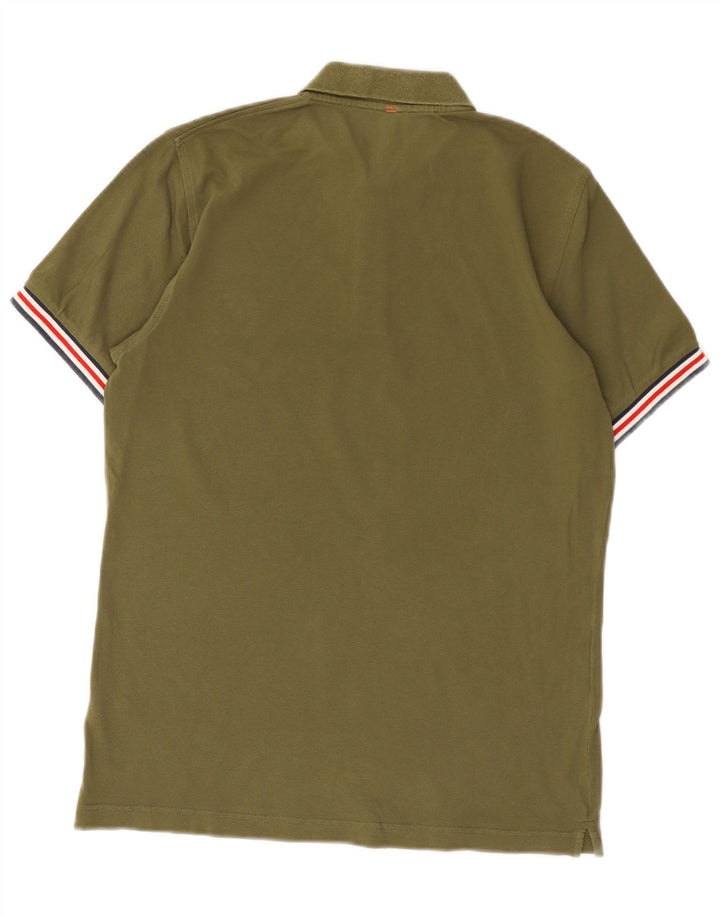 Polo da uomo Sun68 piccola in cotone kaki