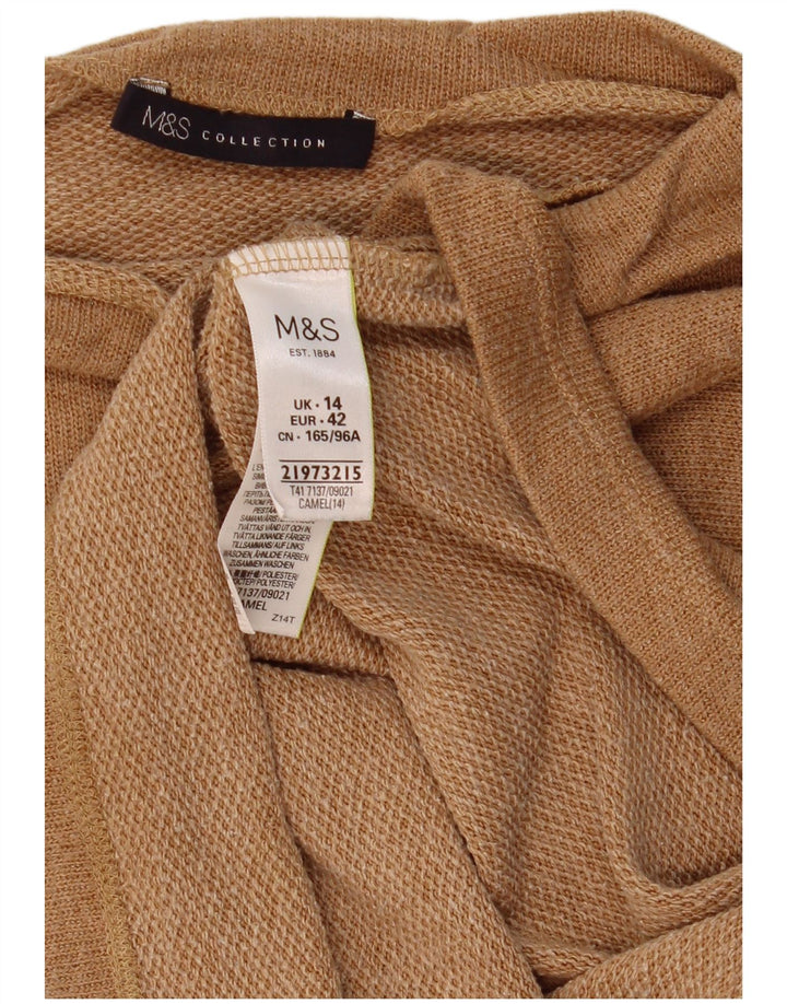 Market & Spruce Camicetta corta da donna Top UK 14 Large Beige Poliestere