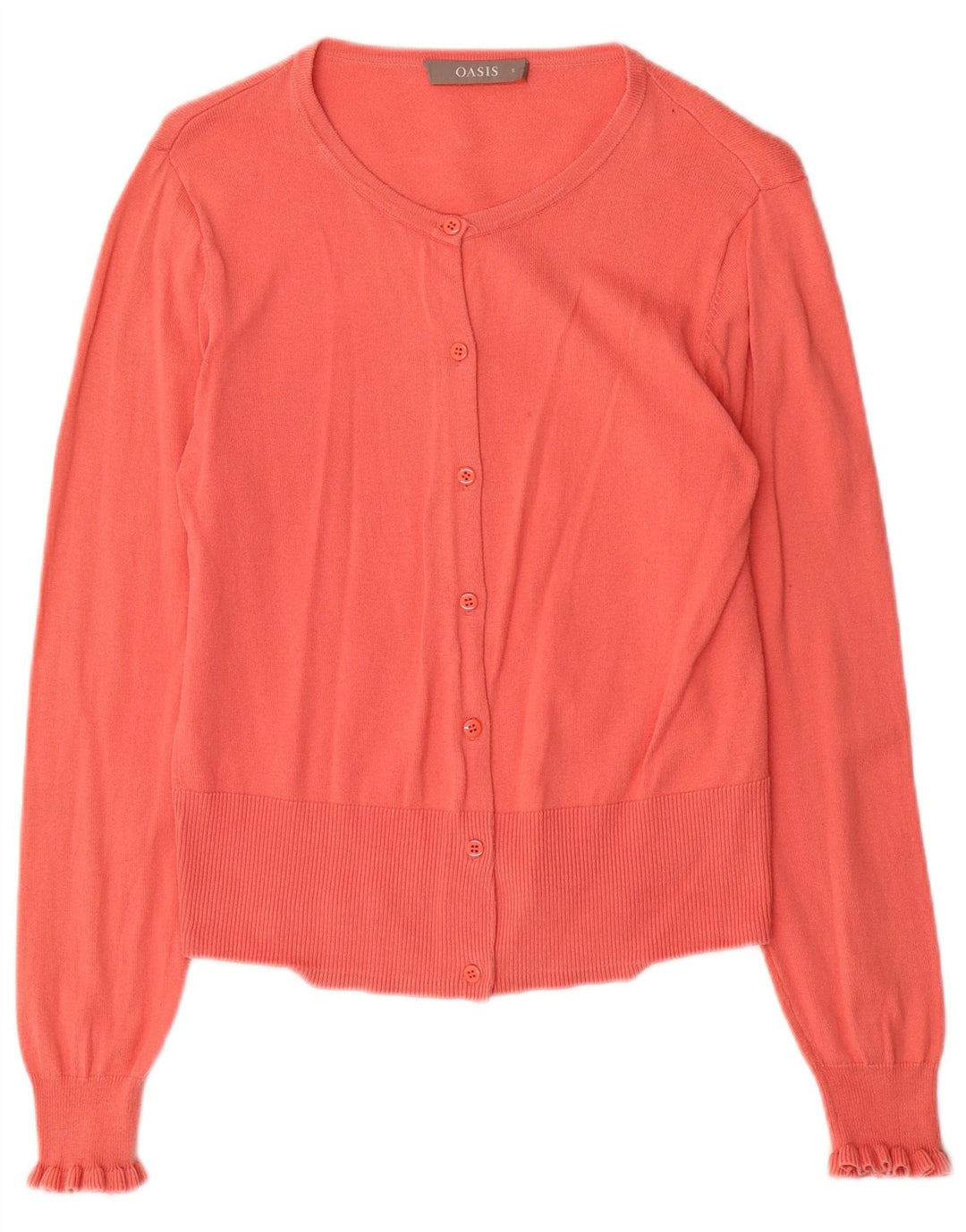 Maglione cardigan da donna Oasis UK 10 piccolo cotone rosa