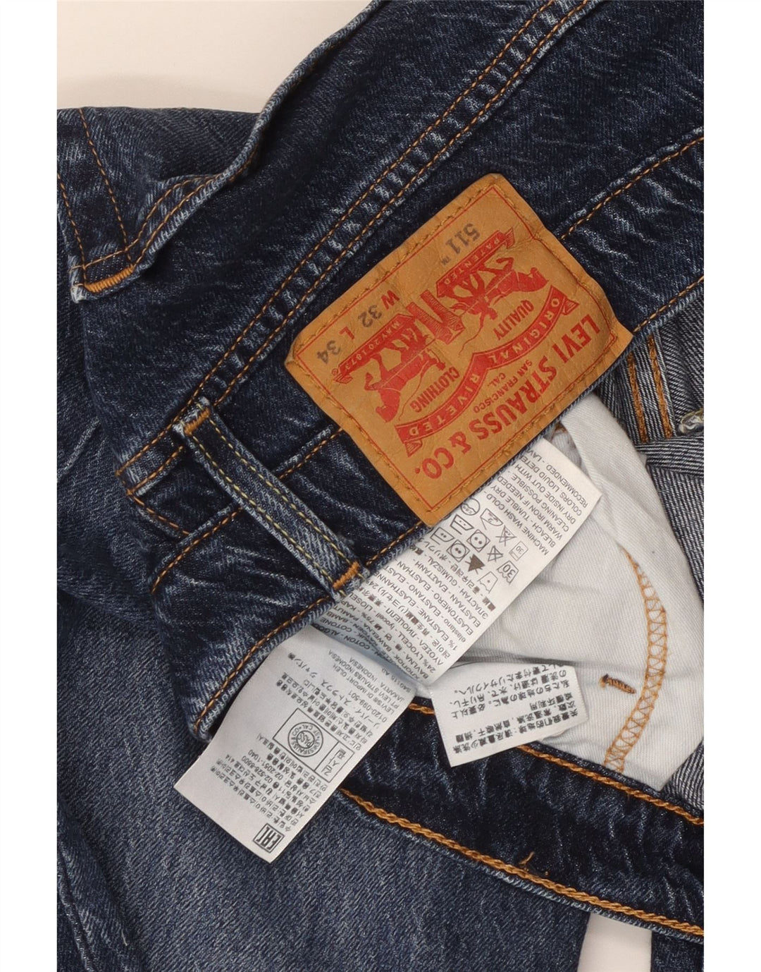 LEVI'S Jeans da uomo 511 slim W32 L34 cotone blu