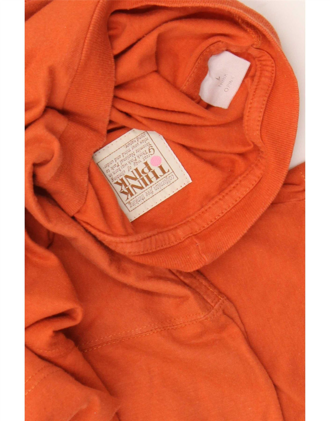 T-shirt da uomo Think Pink Top grande in cotone arancione