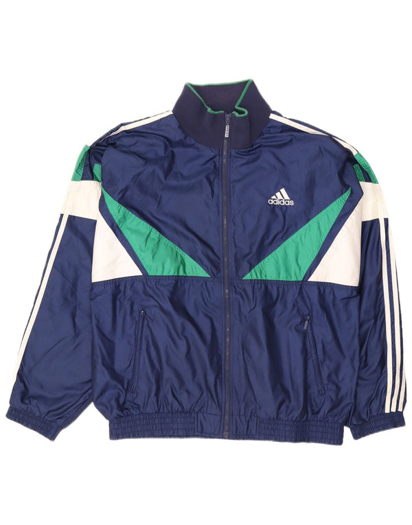 Giacca da tuta da uomo Adidas UK 44/46 Large Blu Navy Colourblock