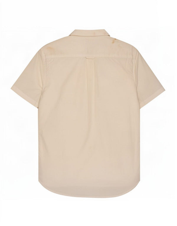 Camicia a maniche corte da uomo Superdry Large in cotone bianco