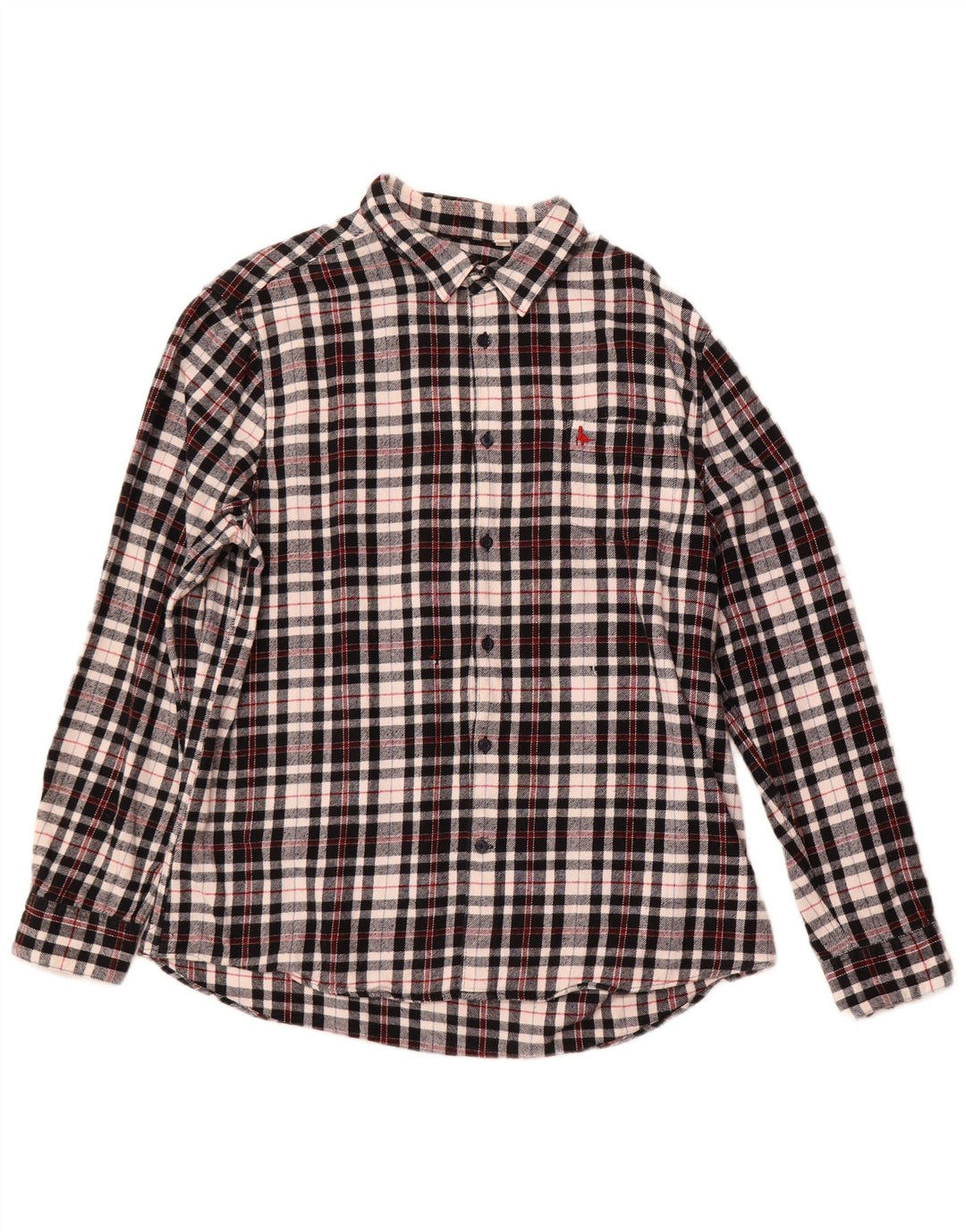 Camicia da uomo in flanella dal taglio classico a quadri Jack Wills XL in cotone a quadri nero