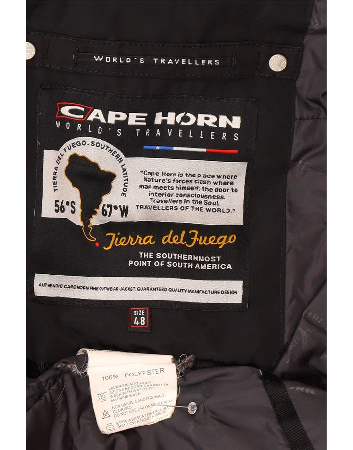 Cappotto giacca a vento con cappuccio da uomo Cape Horn IT 48 poliestere nero medio