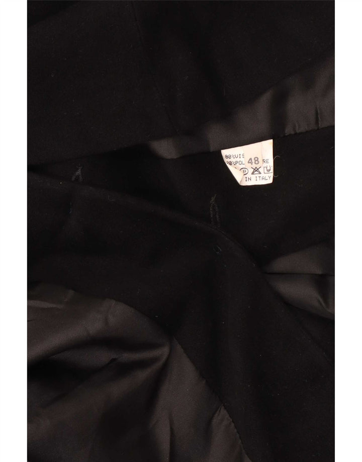 Giacca blazer vintage da donna a 3 bottoni IT 48 XL viscosa nera