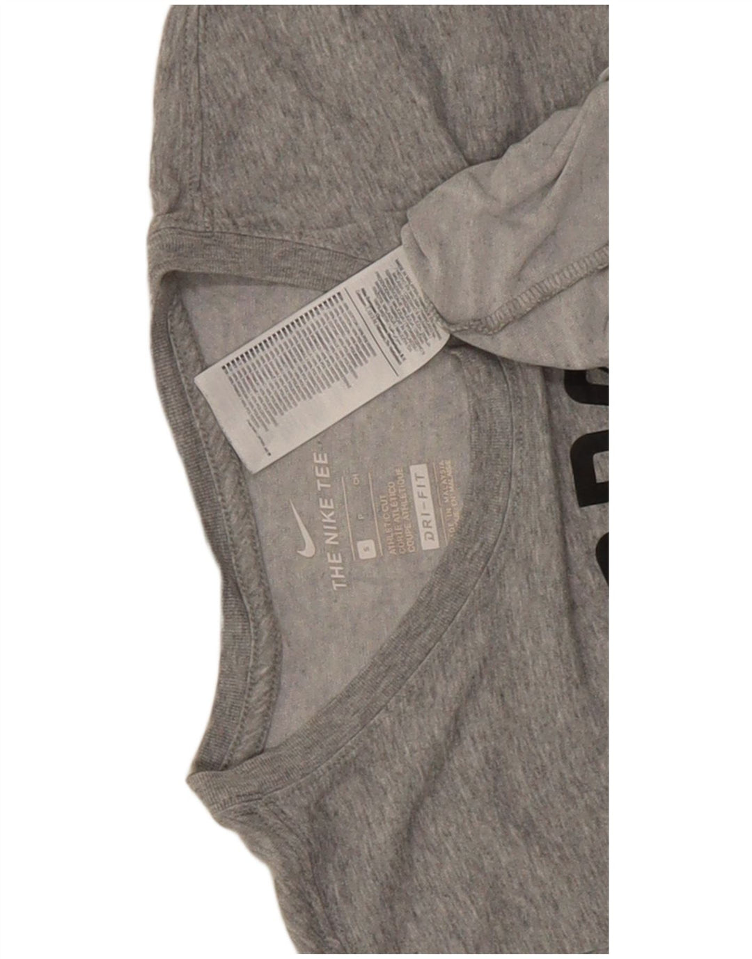 T-shirt grafica Nike Dri Fit da uomo, piccola, in cotone grigio