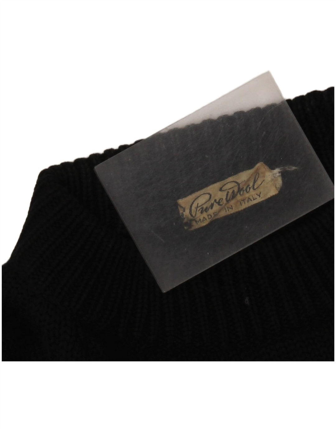 Maglione vintage da uomo con collo alto e maglione medio nero Fair Isle Natale