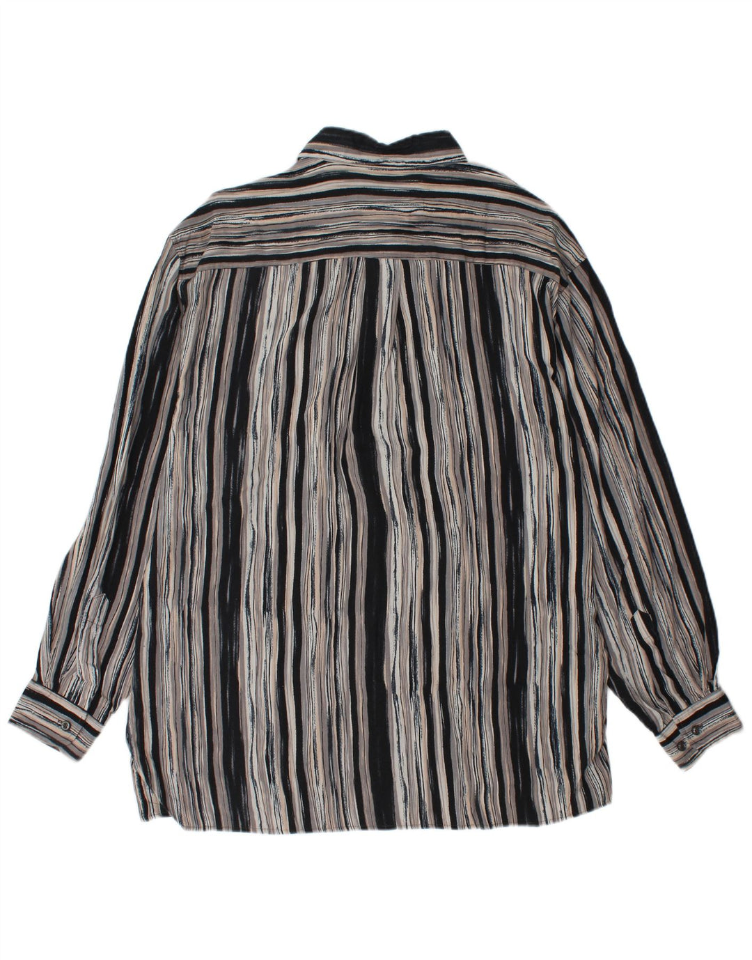 UMBERTO ROSETTI Camicia overshirt da uomo taglia 15 1/2 a righe grigio medio