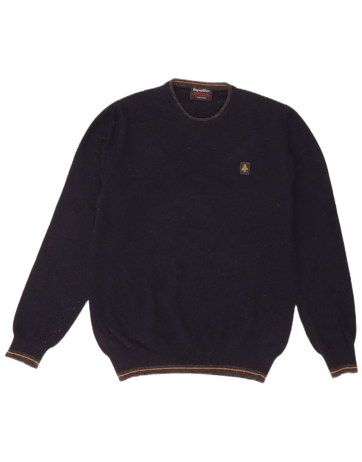 Refrigiwear Maglione da uomo Sixty spa girocollo maglione medio lana blu navy