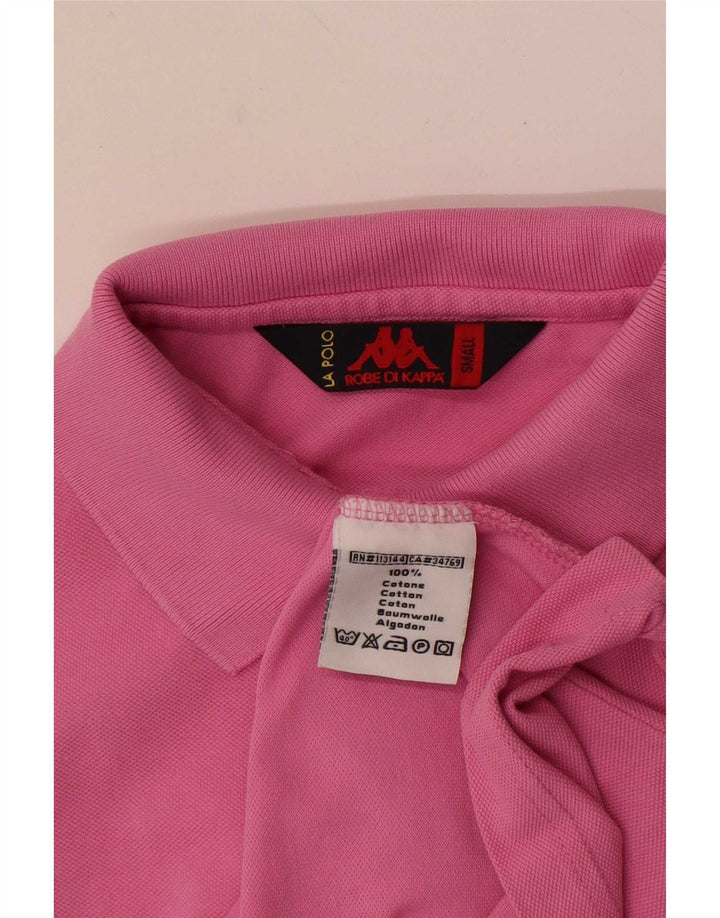 Polo Kappa da donna UK 10 piccola in cotone rosa