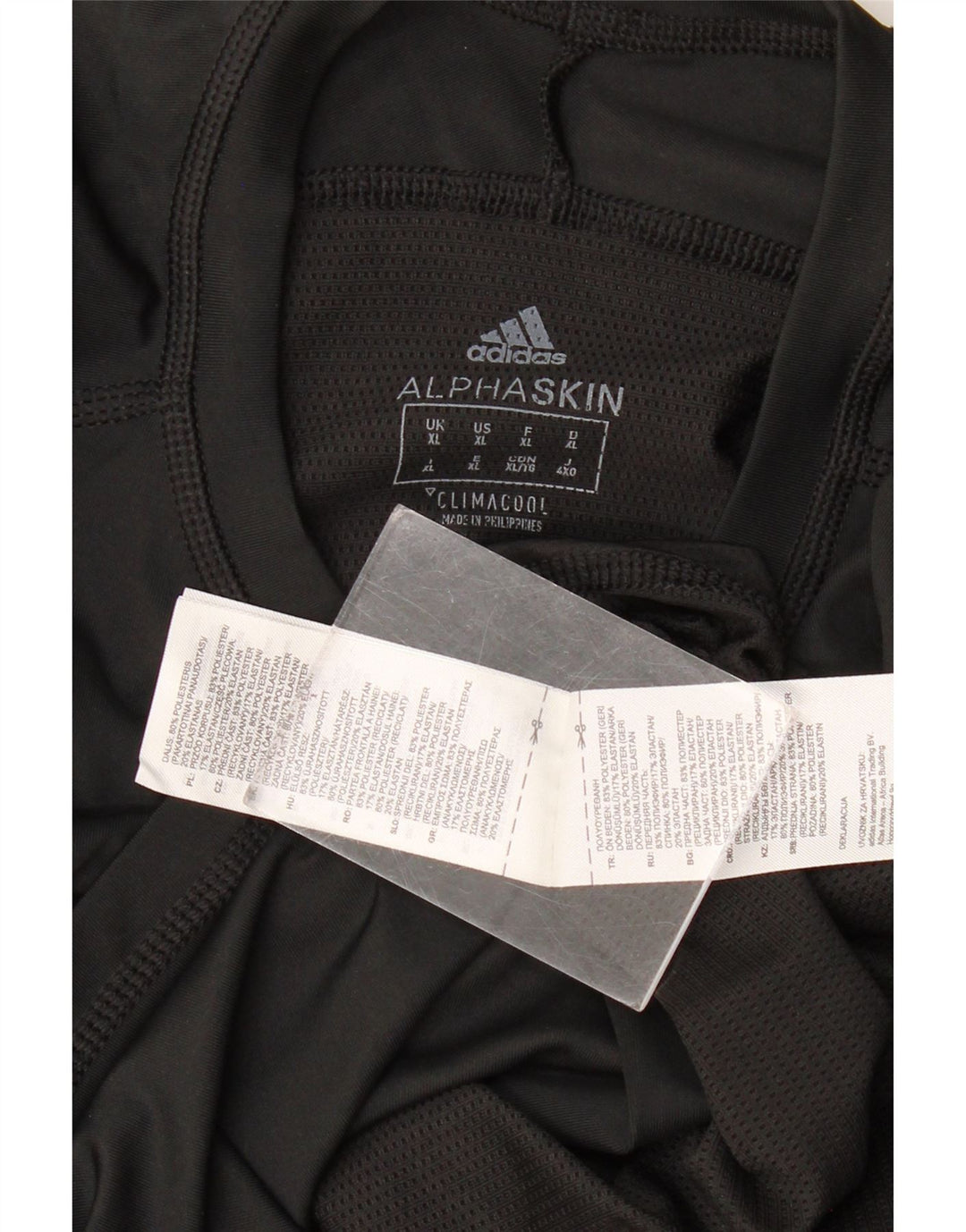 Adidas Donna Climacool Top manica lunga UK 18 XL Poliestere nero