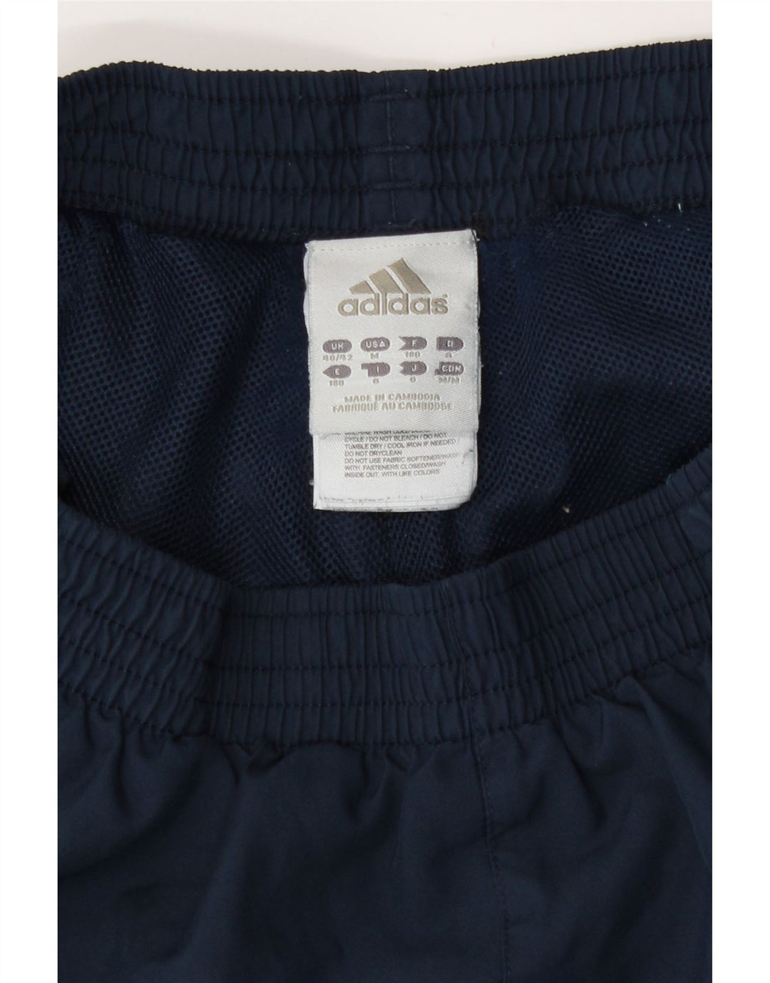 Pantaloni da tuta da uomo Adidas UK 40/42 Poliestere blu navy medio
