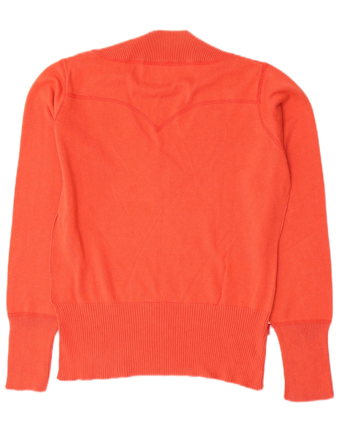 Maglione maglione con scollo a V da donna Levi's UK 16 grande cotone arancione